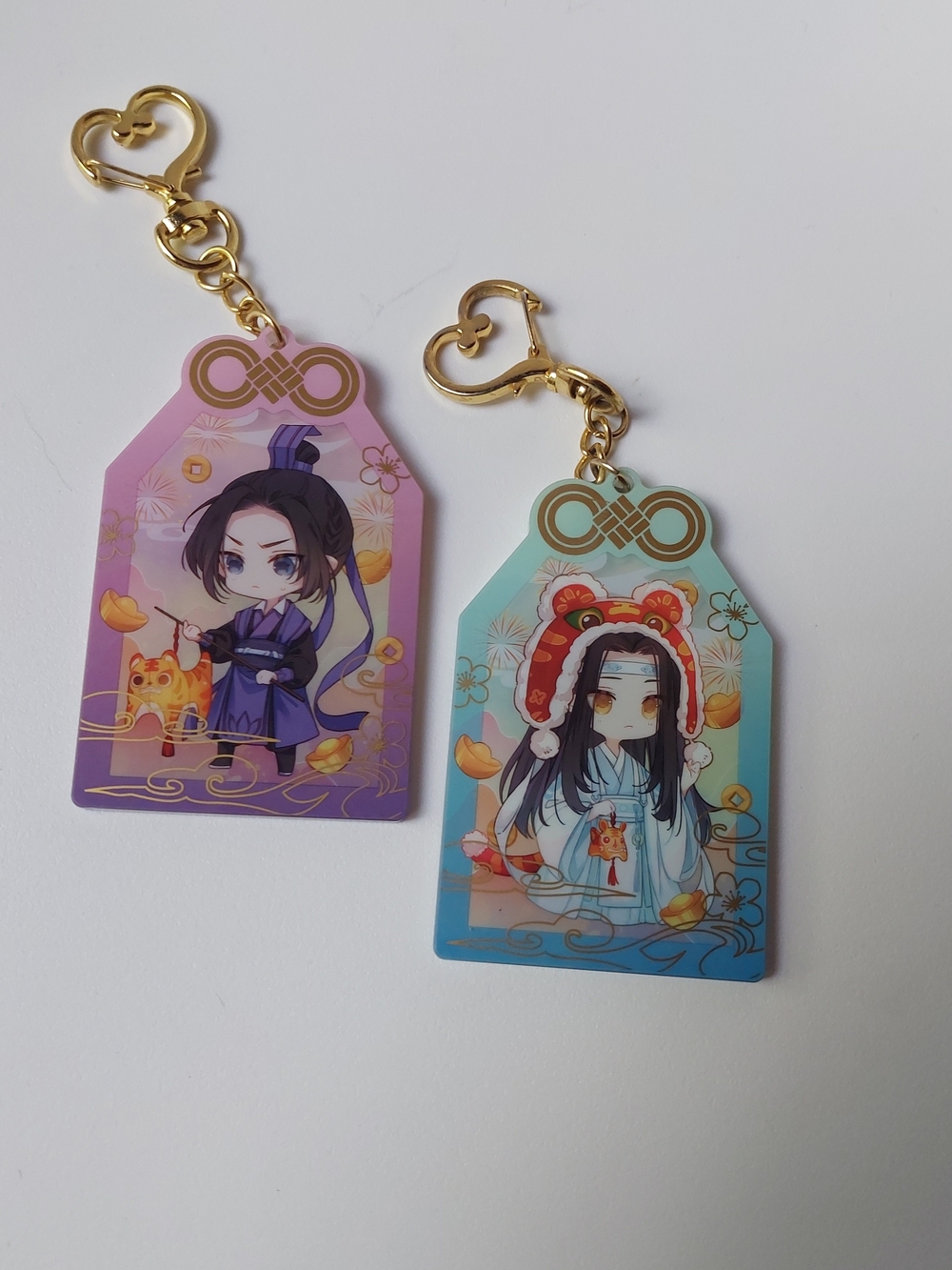 Official MDZS Tencent Merch Keychains Chibi Lan Wanji & Jiang Cheng
